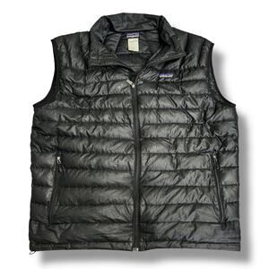 Patagonia Black Puffer Vest (small tear by collar)